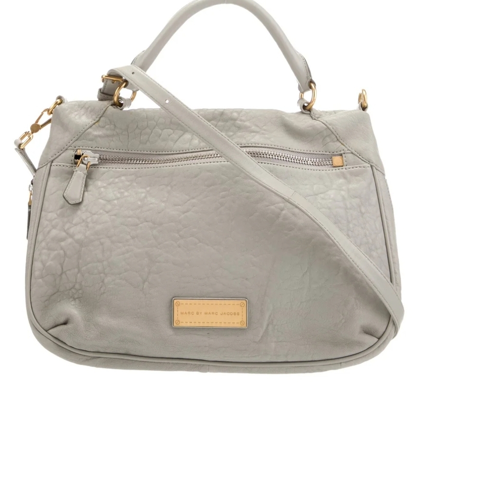 Marc By Marc Jacobs Gray Crossbody Bag with Gold Accents